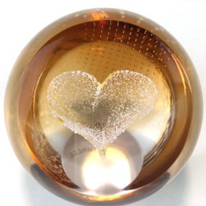 Heart of Gold Paperweight by Caithness Glass